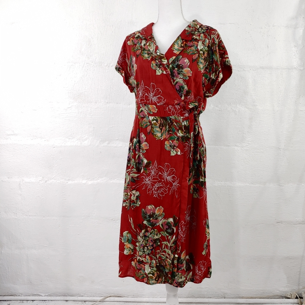 Skies Are Blue Red Floral Dress - Picture 16 of 16